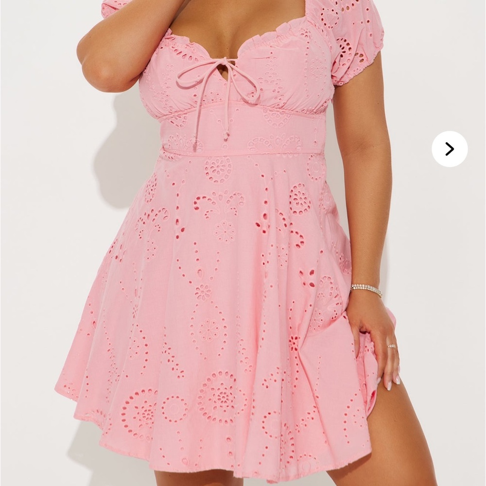 Pink Eyelet Dress